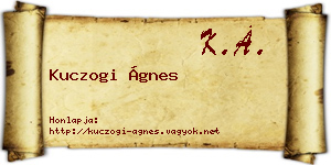 Kuczogi Ágnes névjegykártya